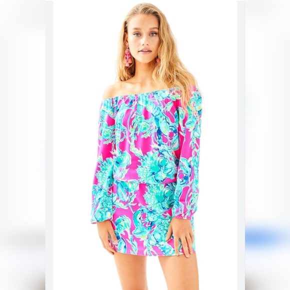 Lilly Pulitzer Pants - New Lilly Pulitzer Bright Floral Lana Skort Romper Lobsters in Love size Small